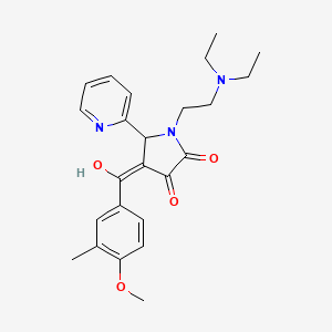 molecular formula C24H29N3O4 B2704742 1-(2-(diethylamino)ethyl)-3-hydroxy-4-(4-methoxy-3-methylbenzoyl)-5-(pyridin-2-yl)-1H-pyrrol-2(5H)-one CAS No. 618877-95-5