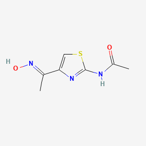 molecular formula C7H9N3O2S B2704757 N-(4-[1-(Hydroxyimino)ethyl]-1,3-thiazol-2-YL)acetamide CAS No. 1562511-91-4