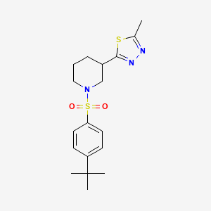 2-(1-((4-(Tert-butyl)phenyl)sulfonyl)piperidin-3-yl)-5-methyl-1,3,4-thiadiazole