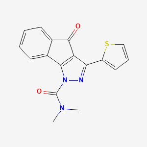 N,N-Dimethyl(4-oxo-3-(2-thienyl)indeno[2,3-D]pyrazolyl)formamide