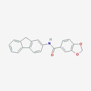 molecular formula C21H15NO3 B270477 N-(9H-fluoren-2-yl)-1,3-benzodioxole-5-carboxamide 