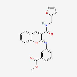 methyl 3-({(2Z)-3-[(furan-2-ylmethyl)carbamoyl]-2H-chromen-2-ylidene}amino)benzoate
