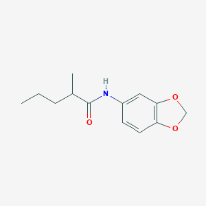 molecular formula C13H17NO3 B270478 N-(1,3-benzodioxol-5-yl)-2-methylpentanamide 