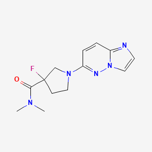 3-fluoro-1-{imidazo[1,2-b]pyridazin-6-yl}-N,N-dimethylpyrrolidine-3-carboxamide