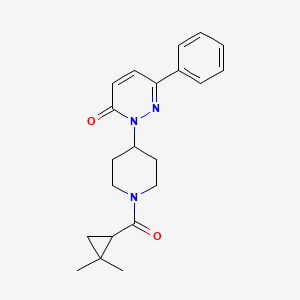 2-[1-(2,2-Dimethylcyclopropanecarbonyl)piperidin-4-yl]-6-phenylpyridazin-3-one