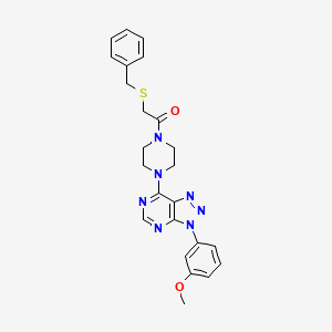 2-(benzylthio)-1-(4-(3-(3-methoxyphenyl)-3H-[1,2,3]triazolo[4,5-d]pyrimidin-7-yl)piperazin-1-yl)ethanone