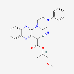 1-Methoxypropan-2-yl 2-cyano-2-[3-(4-phenylpiperazin-1-yl)quinoxalin-2-yl]acetate