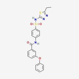 N-[4-[(5-ethyl-1,3,4-thiadiazol-2-yl)sulfamoyl]phenyl]-3-phenoxybenzamide