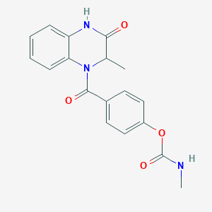 molecular formula C18H17N3O4 B2704823 4-{[2-甲基-3-氧代-3,4-二氢-1(2H)-喹喔啉基]甲酰基}苯基 N-甲基甲酸酯 CAS No. 1009235-34-0