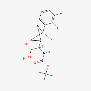 2-[3-(2-Fluoro-3-methylphenyl)-1-bicyclo[1.1.1]pentanyl]-2-[(2-methylpropan-2-yl)oxycarbonylamino]acetic acid