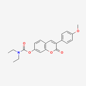 3-(4-methoxyphenyl)-2-oxo-2H-chromen-7-yl diethylcarbamate