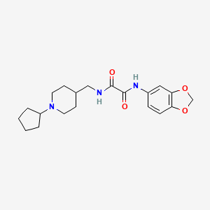 N1-(benzo[d][1,3]dioxol-5-yl)-N2-((1-cyclopentylpiperidin-4-yl)methyl)oxalamide