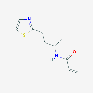 molecular formula C10H14N2OS B2704834 N-[4-(1,3-Thiazol-2-yl)butan-2-yl]prop-2-enamide CAS No. 2305549-21-5