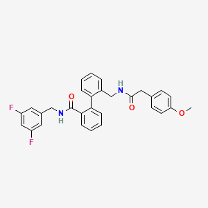 N-[(3,5-difluorophenyl)methyl]-2-(2-{[2-(4-methoxyphenyl)acetamido]methyl}phenyl)benzamide