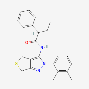 molecular formula C23H25N3OS B2704841 N-[2-(2,3-dimethylphenyl)-2H,4H,6H-thieno[3,4-c]pyrazol-3-yl]-2-phenylbutanamide CAS No. 450344-36-2