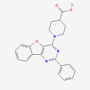 1-(2-Phenylbenzofuro[3,2-d]pyrimidin-4-yl)piperidine-4-carboxylic acid