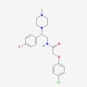 molecular formula C21H25ClFN3O2 B2704851 2-(4-chlorophenoxy)-N-[2-(4-fluorophenyl)-2-(4-methylpiperazin-1-yl)ethyl]acetamide CAS No. 898448-56-1