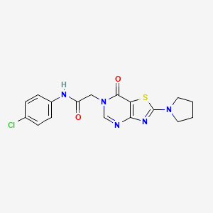N-(4-chlorophenyl)-2-(7-oxo-2-(pyrrolidin-1-yl)thiazolo[4,5-d]pyrimidin-6(7H)-yl)acetamide