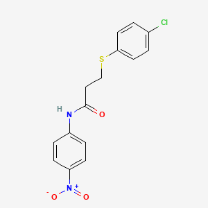 3-(4-chlorophenyl)sulfanyl-N-(4-nitrophenyl)propanamide
