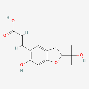 (2E)-3-[6-hydroxy-2-(1-hydroxy-1-methylethyl)-2,3-dihydro-1-benzofuran-5-yl]acrylic acid
