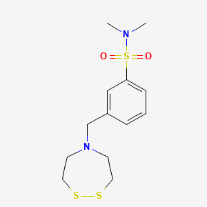 3-(1,2,5-Dithiazepan-5-ylmethyl)-N,N-dimethylbenzenesulfonamide