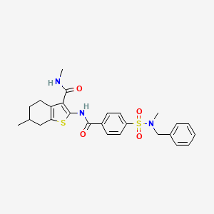2-(4-(N-benzyl-N-methylsulfamoyl)benzamido)-N,6-dimethyl-4,5,6,7-tetrahydrobenzo[b]thiophene-3-carboxamide