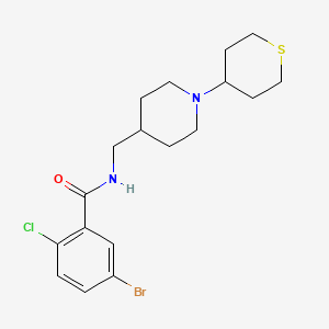 5-bromo-2-chloro-N-((1-(tetrahydro-2H-thiopyran-4-yl)piperidin-4-yl)methyl)benzamide