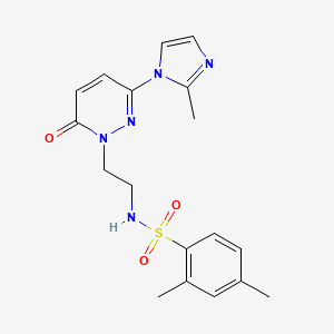 2,4-dimethyl-N-(2-(3-(2-methyl-1H-imidazol-1-yl)-6-oxopyridazin-1(6H)-yl)ethyl)benzenesulfonamide