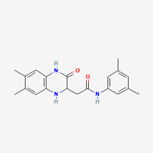 molecular formula C20H23N3O2 B2704909 2-(6,7-二甲基-3-氧代-1,2,3,4-四氢喹喜啉-2-基)-N-(3,5-二甲基苯基)乙酰胺 CAS No. 1008189-18-1