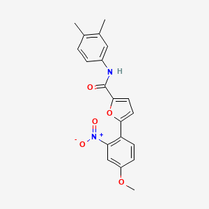 N-(3,4-dimethylphenyl)-5-(4-methoxy-2-nitrophenyl)furan-2-carboxamide
