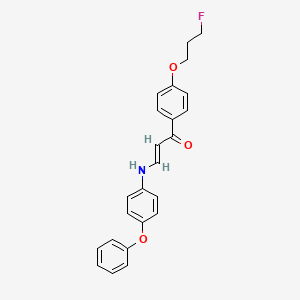 (E)-1-[4-(3-fluoropropoxy)phenyl]-3-(4-phenoxyanilino)prop-2-en-1-one
