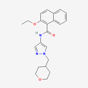 2-ethoxy-N-(1-((tetrahydro-2H-pyran-4-yl)methyl)-1H-pyrazol-4-yl)-1-naphthamide