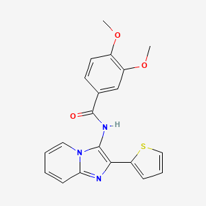 3,4-dimethoxy-N-(2-thien-2-ylimidazo[1,2-a]pyridin-3-yl)benzamide