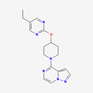 molecular formula C17H20N6O B2704945 4-[4-(5-Ethylpyrimidin-2-yl)oxypiperidin-1-yl]pyrazolo[1,5-a]pyrazine CAS No. 2380176-11-2