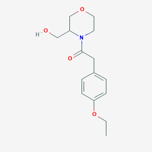 molecular formula C15H21NO4 B2704946 2-(4-Ethoxyphenyl)-1-(3-(hydroxymethyl)morpholino)ethanone CAS No. 1421462-50-1