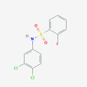 molecular formula C12H8Cl2FNO2S B270495 N-(3,4-dichlorophenyl)-2-fluorobenzenesulfonamide 