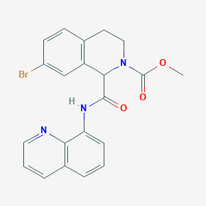 molecular formula C21H18BrN3O3 B2704963 methyl 7-bromo-1-(quinolin-8-ylcarbamoyl)-3,4-dihydroisoquinoline-2(1H)-carboxylate CAS No. 1351582-02-9