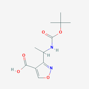 3-(1-([(Tert-butoxy)carbonyl]amino)ethyl)-1,2-oxazole-4-carboxylic acid