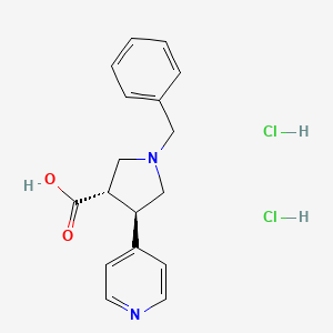 molecular formula C17H20Cl2N2O2 B2704975 (3S,4R)-1-benzyl-4-(pyridin-4-yl)pyrrolidine-3-carboxylic acid dihydrochloride CAS No. 2307755-20-8