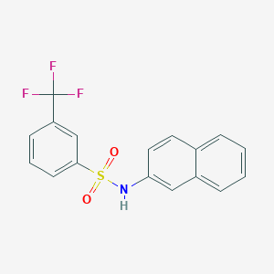molecular formula C17H12F3NO2S B270498 N-(2-naphthyl)-3-(trifluoromethyl)benzenesulfonamide 