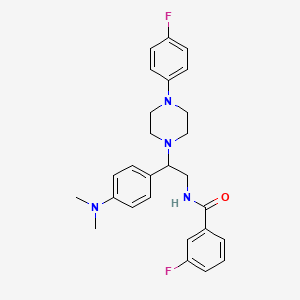 N-{2-[4-(dimethylamino)phenyl]-2-[4-(4-fluorophenyl)piperazin-1-yl]ethyl}-3-fluorobenzamide