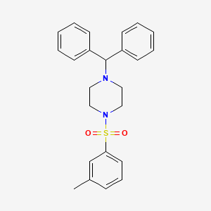 molecular formula C24H26N2O2S B2704982 1-(Diphenylmethyl)-4-(3-methylbenzenesulfonyl)piperazine CAS No. 670272-24-9