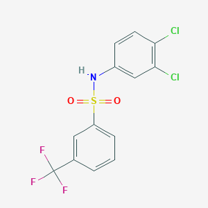 molecular formula C13H8Cl2F3NO2S B270499 N-(3,4-dichlorophenyl)-3-(trifluoromethyl)benzenesulfonamide 