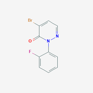 molecular formula C10H6BrFN2O B2704992 4-溴-2-(2-氟苯基)吡啶并[3(2H)-酮 CAS No. 2090839-64-6
