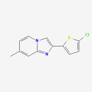 molecular formula C12H9ClN2S B2704993 2-(5-Chlorothiophen-2-yl)-7-methylimidazo[1,2-a]pyridine CAS No. 860722-38-9