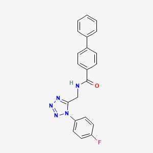 molecular formula C21H16FN5O B2704997 N-((1-(4-fluorophenyl)-1H-tetrazol-5-yl)methyl)-[1,1'-biphenyl]-4-carboxamide CAS No. 897623-56-2