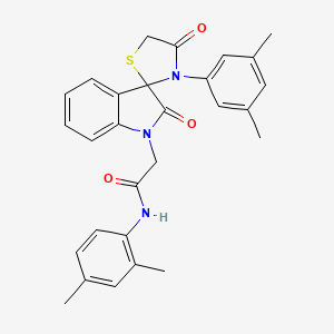 molecular formula C28H27N3O3S B2704999 N-(2,4-dimethylphenyl)-2-(3'-(3,5-dimethylphenyl)-2,4'-dioxospiro[indoline-3,2'-thiazolidin]-1-yl)acetamide CAS No. 893786-34-0