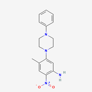 molecular formula C17H20N4O2 B2705003 4-Methyl-2-nitro-5-(4-phenylpiperazino)aniline CAS No. 439110-85-7