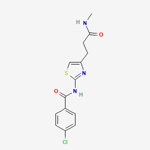 4-chloro-N-(4-(3-(methylamino)-3-oxopropyl)thiazol-2-yl)benzamide