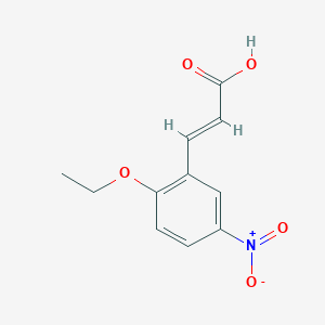 molecular formula C11H11NO5 B2705009 (2E)-3-(2-Ethoxy-5-nitrophenyl)acrylic acid CAS No. 104274-21-7; 848308-78-1